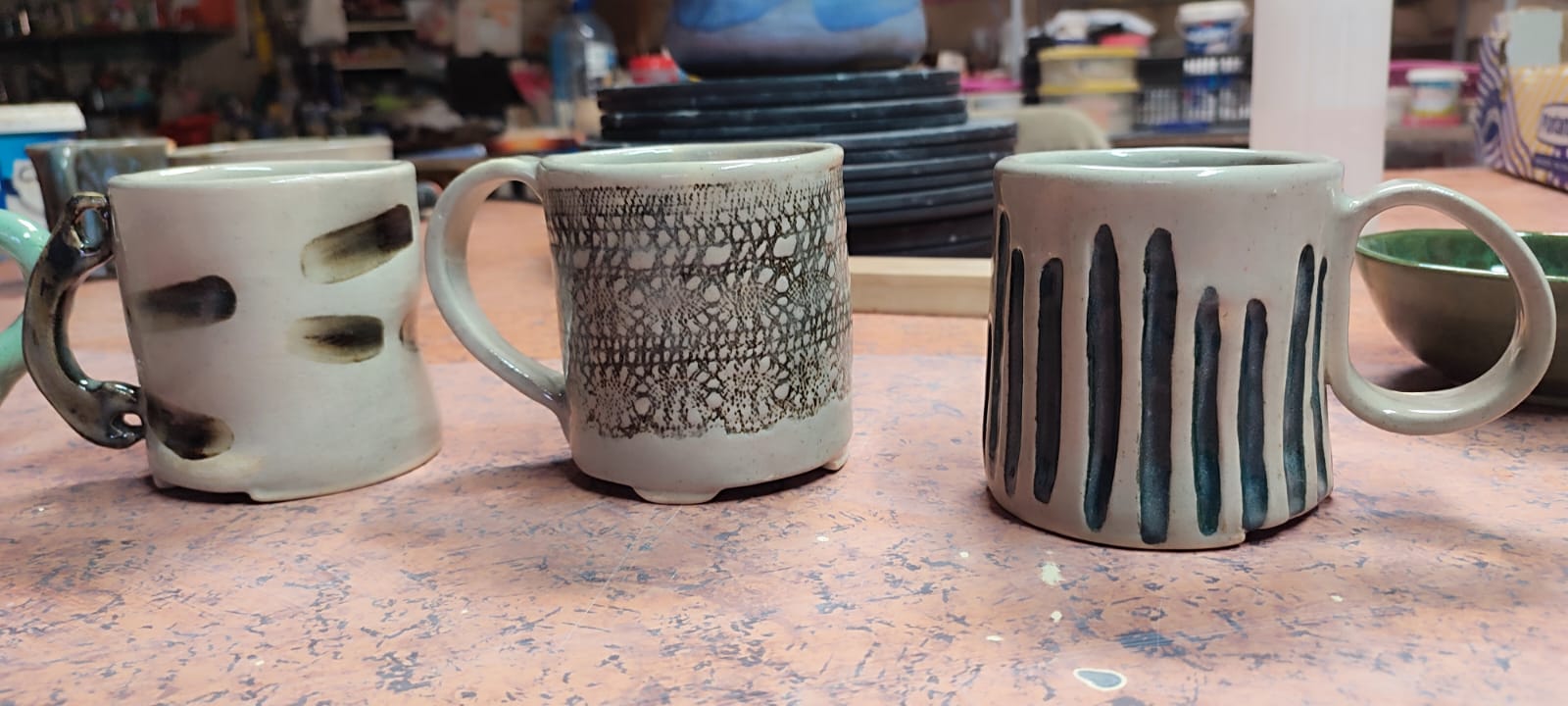 Juego de tazas hecho a mano